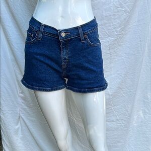 Levi's Dark Blue Jean Low Rise Shorts Y2K
